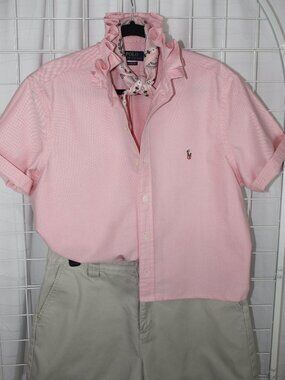 Custom Polo Ralph Lauren Ruffle Collar Shirt – One-of-a-Kind
